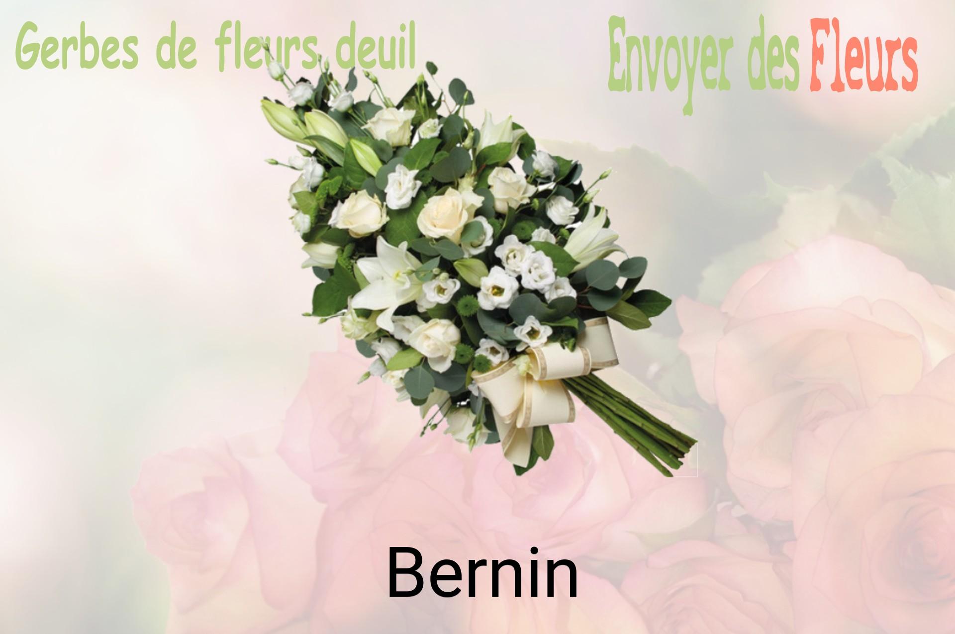 Gerbe de fleurs de deuil livrée à Bernin